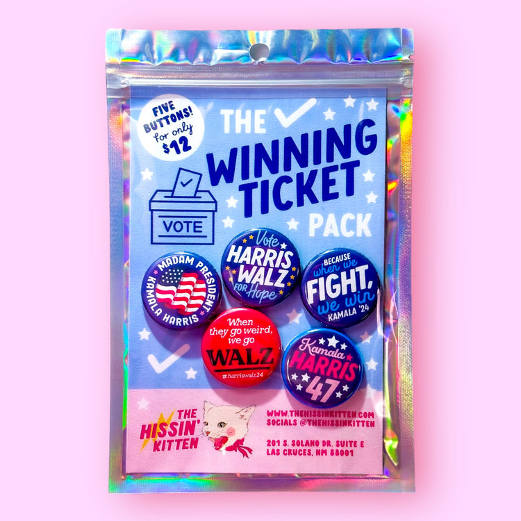 The Winning Ticket Button (or Magnet) Pack!